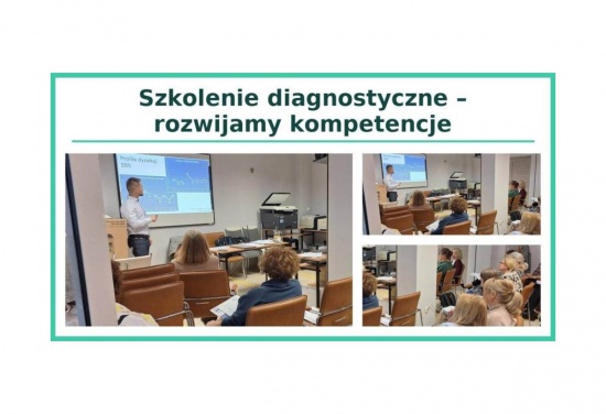 Na zdjęciu pokazane jest kolaż zdjęć przedstawiający osoby spoglądające się na obraz prezentowany ze rzutnika.