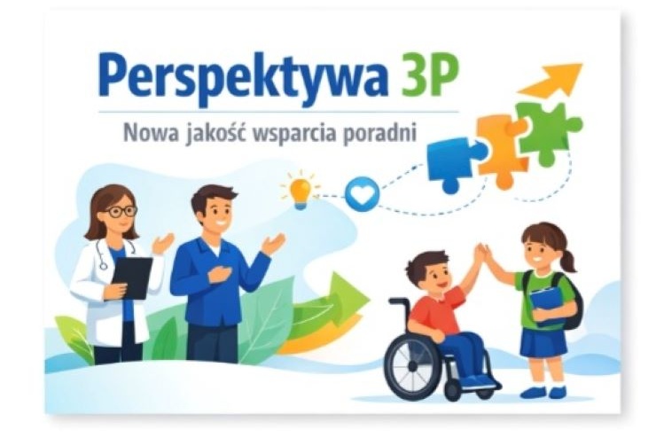 Logo projektu Perspektywa 3P – wsparcie publicznych poradni psychologiczno - pedagogicznych w podnoszeniu jakości i dostępności usług.